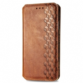 Folio Cover Oppo A16 / A16s Custodia in pelle Texture Diamante Effetto Pelle