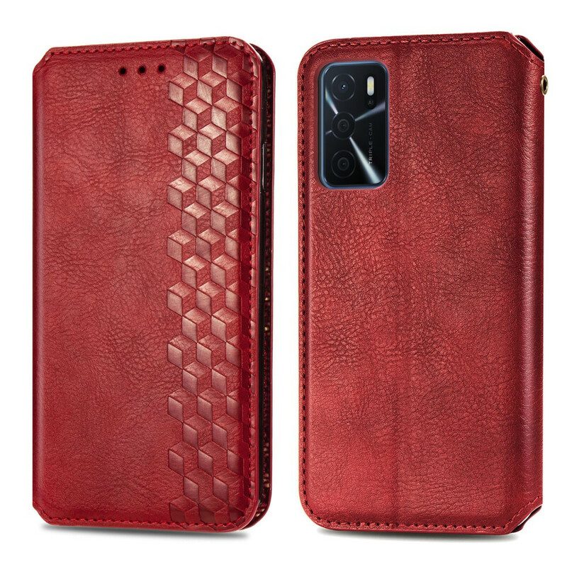 Folio Cover Oppo A16 / A16s Custodia in pelle Texture Diamante Effetto Pelle