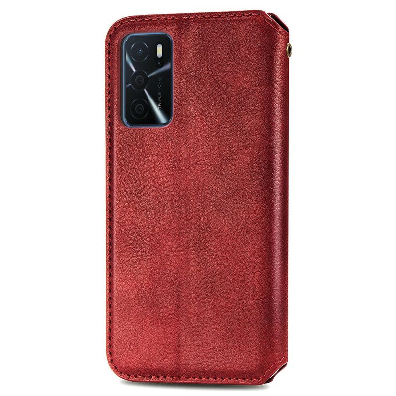 Folio Cover Oppo A16 / A16s Custodia in pelle Texture Diamante Effetto Pelle