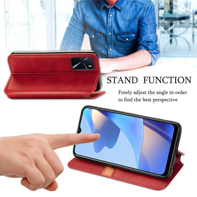 Folio Cover Oppo A16 / A16s Custodia in pelle Texture Diamante Effetto Pelle