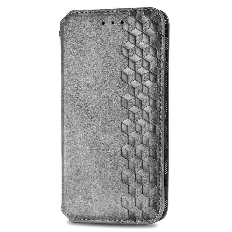 Folio Cover Oppo A16 / A16s Custodia in pelle Texture Diamante Effetto Pelle