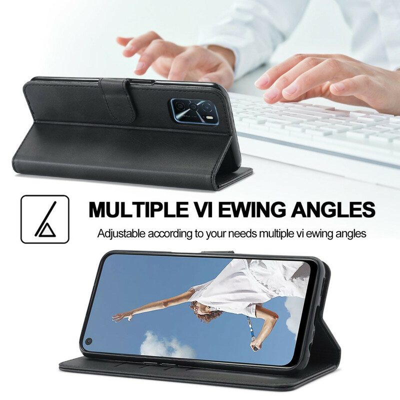 Folio Cover Oppo A16 / A16s Lc.imeeke Effetto Pelle