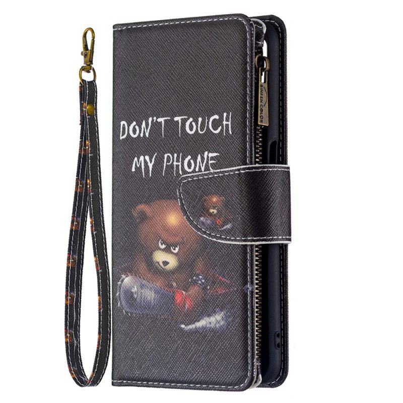 Folio Cover Oppo A16 / A16s Orsetto Tascabile Con Cerniera
