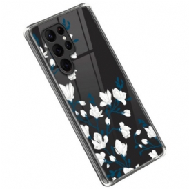Cover Samsung Galaxy S23 Ultra 5G Fiori Bianchi