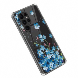 Cover Samsung Galaxy S23 Ultra 5G Fiori Blu