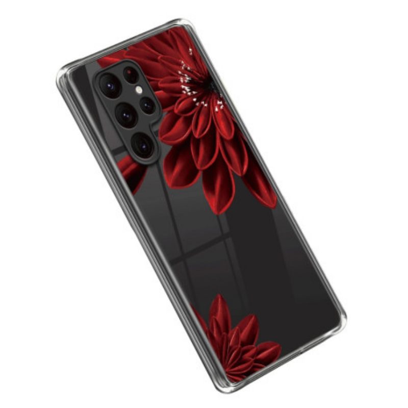 Cover Samsung Galaxy S23 Ultra 5G Fiori Rossi