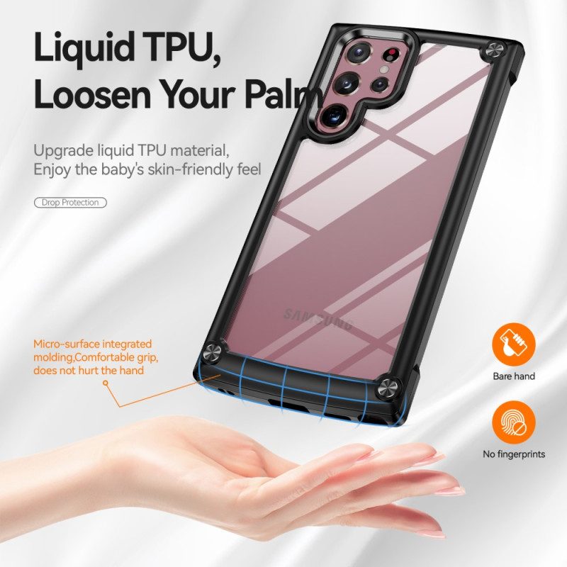 Cover Samsung Galaxy S23 Ultra 5G Ibrido Con Lega Di Alluminio
