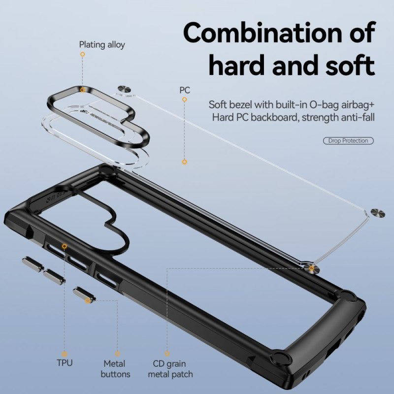 Cover Samsung Galaxy S23 Ultra 5G Ibrido Con Lega Di Alluminio