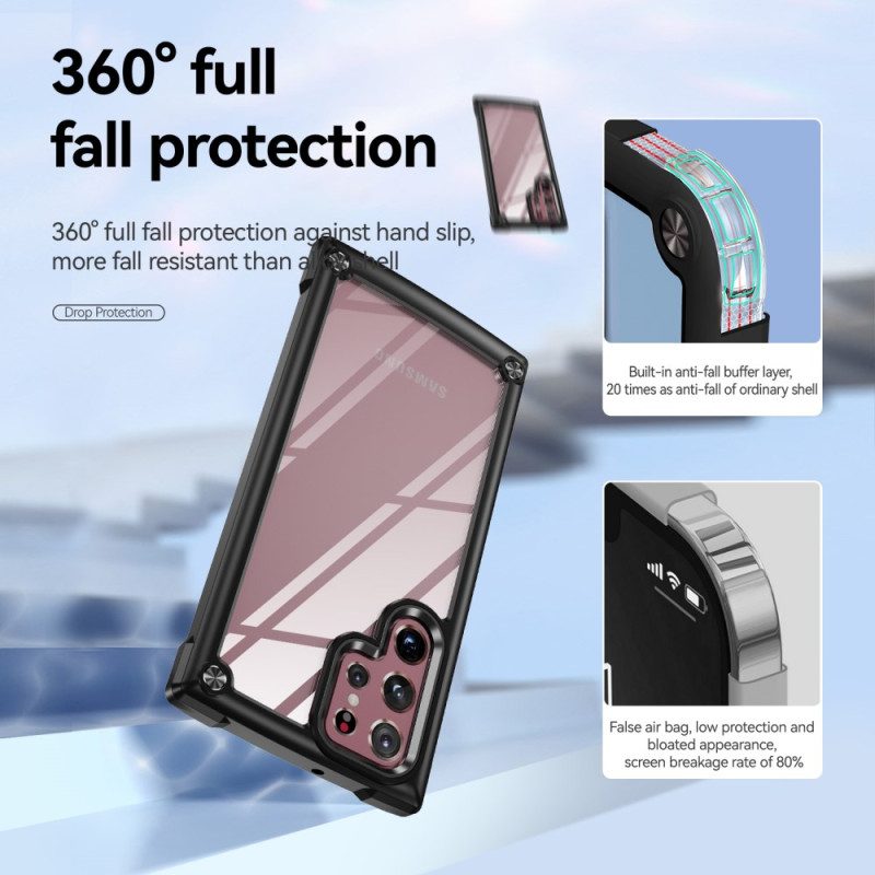 Cover Samsung Galaxy S23 Ultra 5G Ibrido Con Lega Di Alluminio