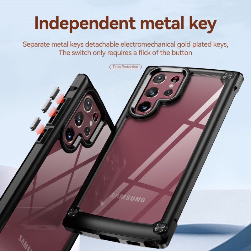 Cover Samsung Galaxy S23 Ultra 5G Ibrido Con Lega Di Alluminio