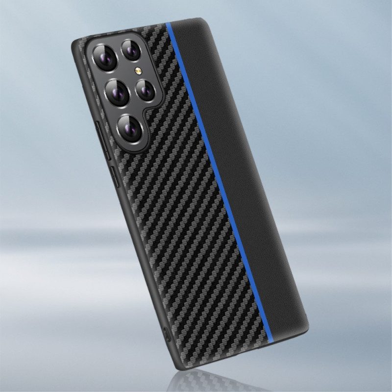 Cover Samsung Galaxy S23 Ultra 5G Linea In Fibra Di Carbonio