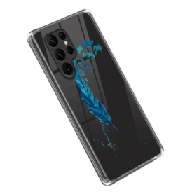 Cover Samsung Galaxy S23 Ultra 5G Piuma Blu