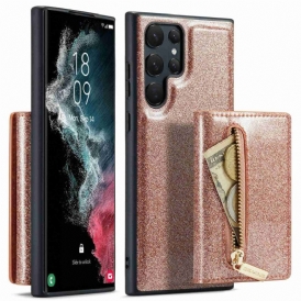 Cover Samsung Galaxy S23 Ultra 5G Portacarte Staccabile Glitterato