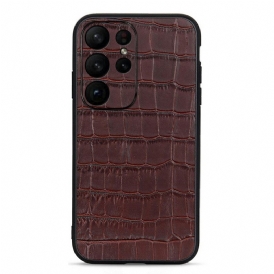 Cover Samsung Galaxy S23 Ultra 5G Vera Pelle Stile Coccodrillo