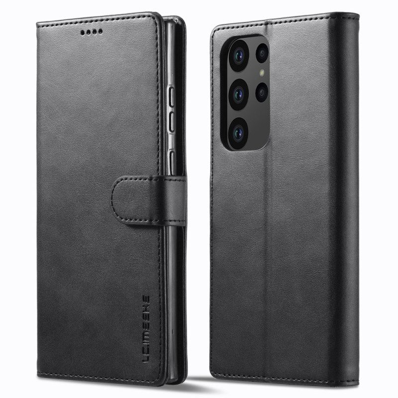 Custodia A Portafoglio Samsung Galaxy S23 Ultra 5G Azns Effetto Pelle