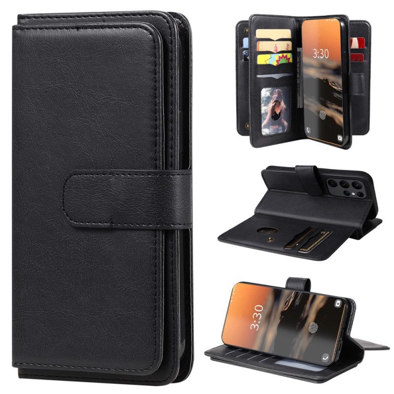 Custodia in pelle Samsung Galaxy S23 Ultra 5G Porta Carte Multifunzionale Da 10 Carte