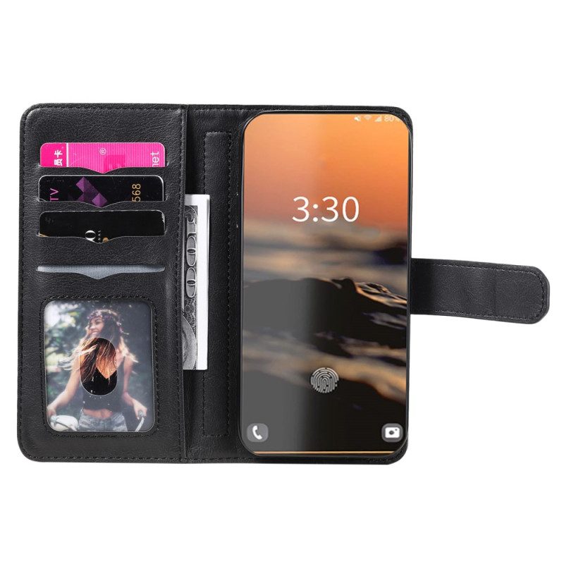 Custodia in pelle Samsung Galaxy S23 Ultra 5G Porta Carte Multifunzionale Da 10 Carte
