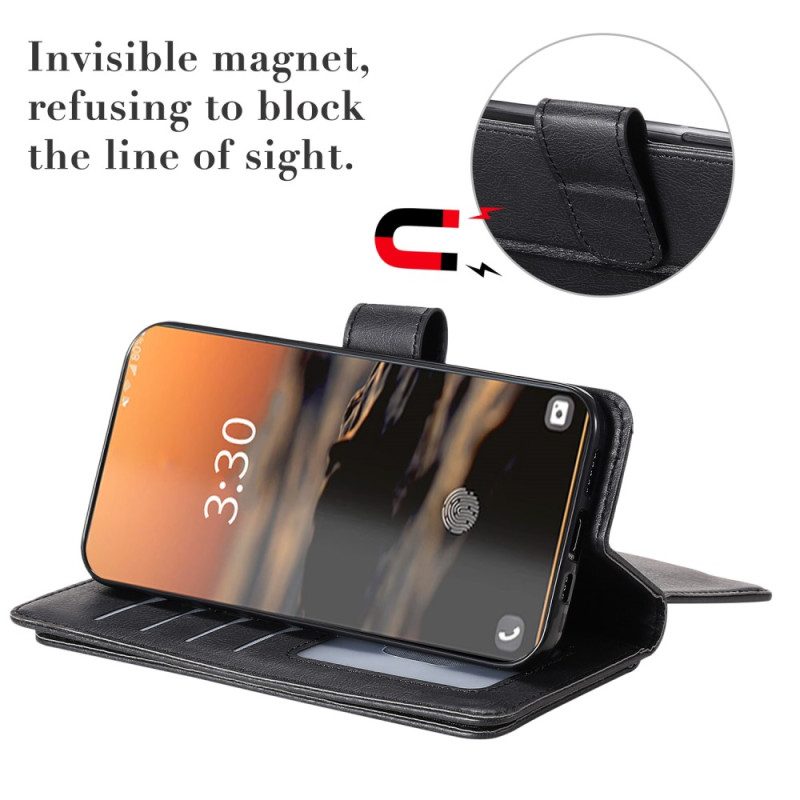 Custodia in pelle Samsung Galaxy S23 Ultra 5G Porta Carte Multifunzionale Da 10 Carte