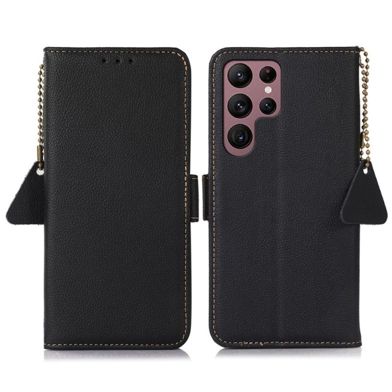 Custodia in pelle Samsung Galaxy S23 Ultra 5G Rfid In Vera Pelle