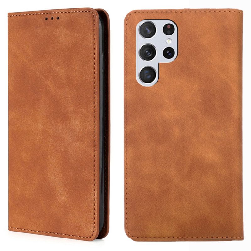 Folio Cover Samsung Galaxy S23 Ultra 5G Custodia in pelle Classico