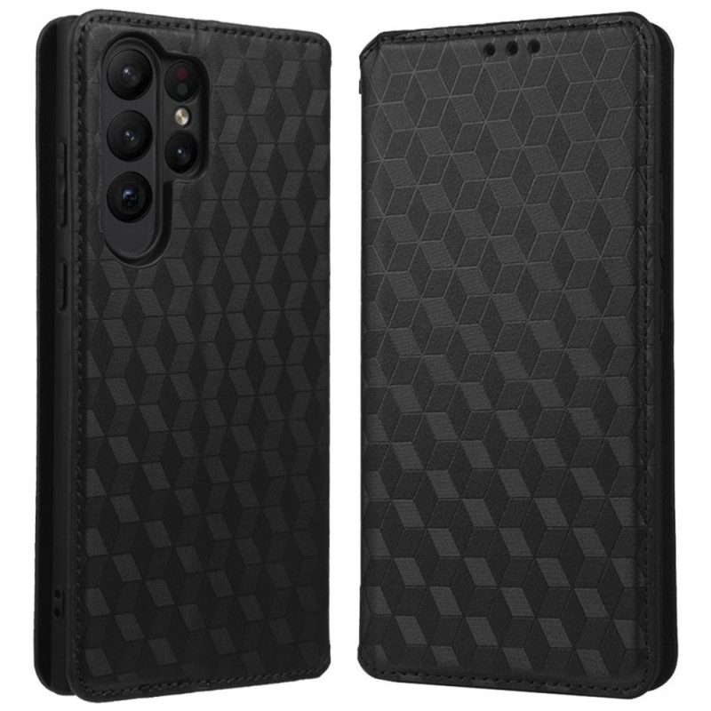 Folio Cover Samsung Galaxy S23 Ultra 5G Custodia in pelle Modello 3d