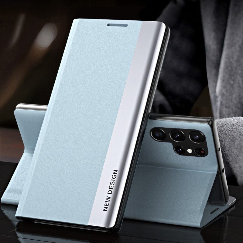 Folio Cover Samsung Galaxy S23 Ultra 5G Custodia in pelle Nuovo Design