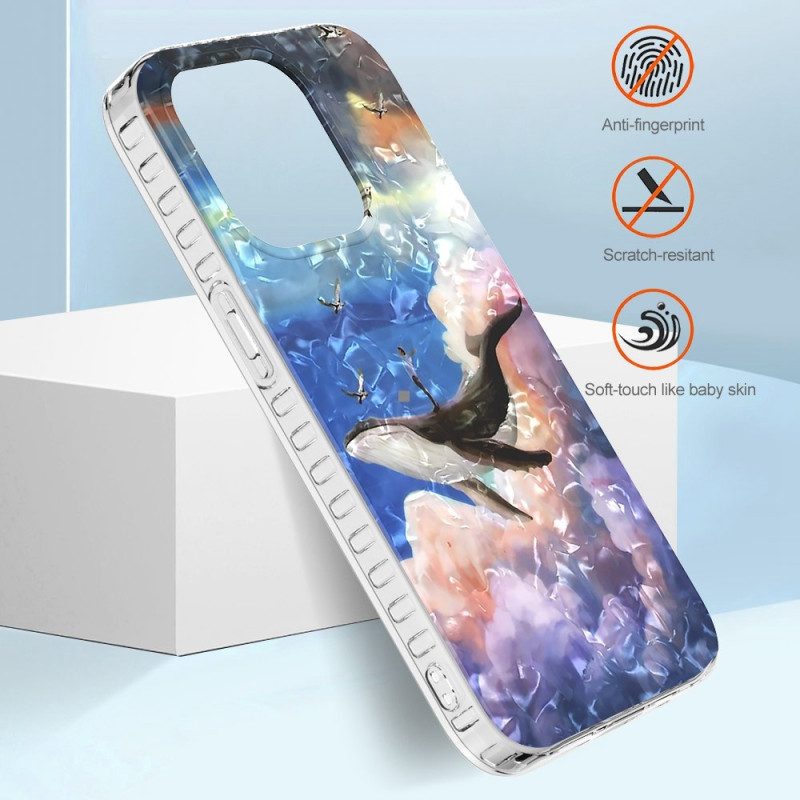 Cover iPhone 14 Pro Max Balena Stilizzata