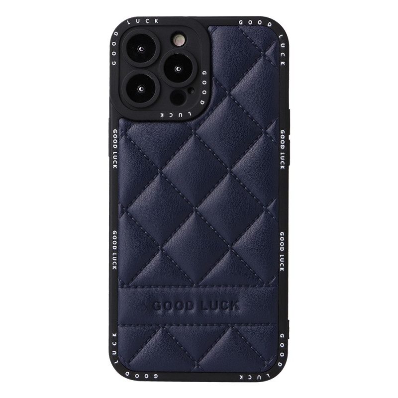 Cover iPhone 14 Pro Max Buona Fortuna Trapuntata