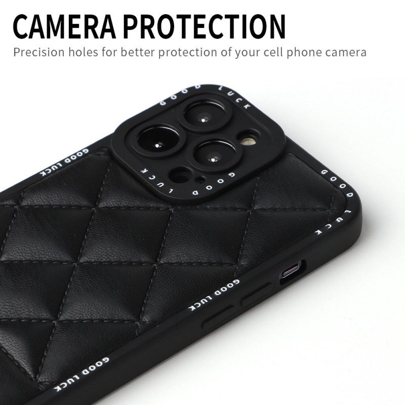 Cover iPhone 14 Pro Max Buona Fortuna Trapuntata