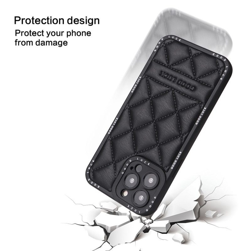 Cover iPhone 14 Pro Max Buona Fortuna Trapuntata