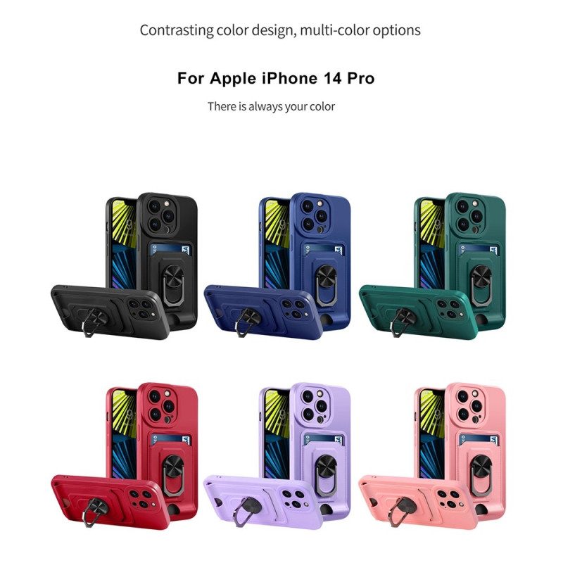 Cover iPhone 14 Pro Max Cordino Porta Carte E Supporto