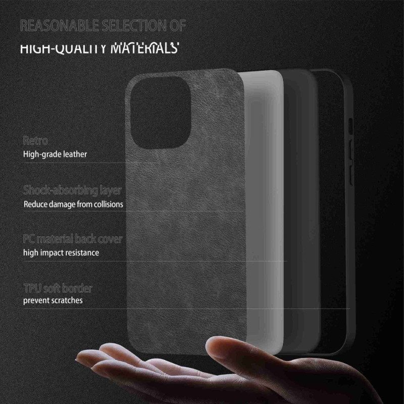 Cover iPhone 14 Pro Max Ecopelle Retrò