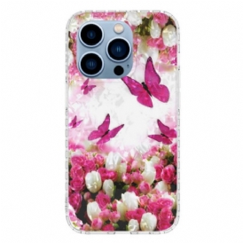 Cover iPhone 14 Pro Max Farfalle Alla Moda