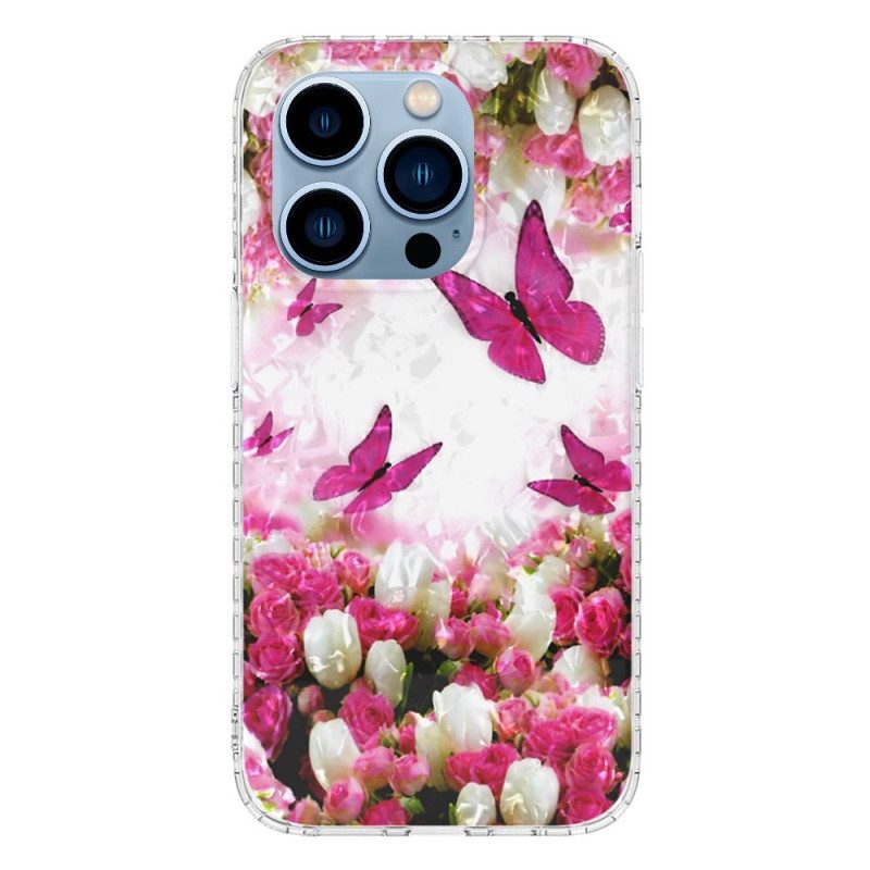 Cover iPhone 14 Pro Max Farfalle Alla Moda