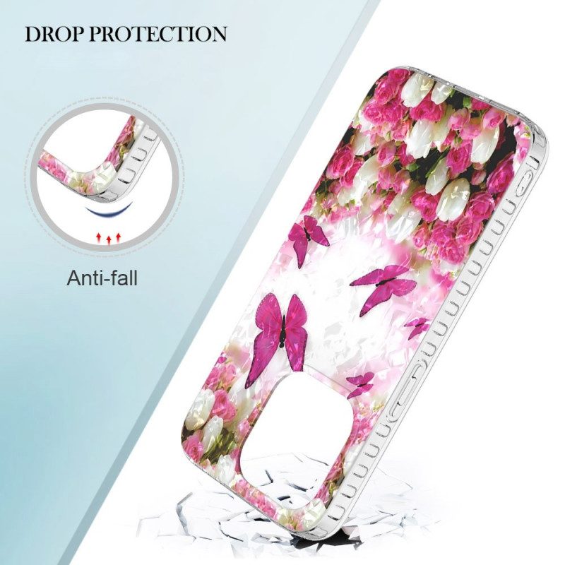 Cover iPhone 14 Pro Max Farfalle Alla Moda