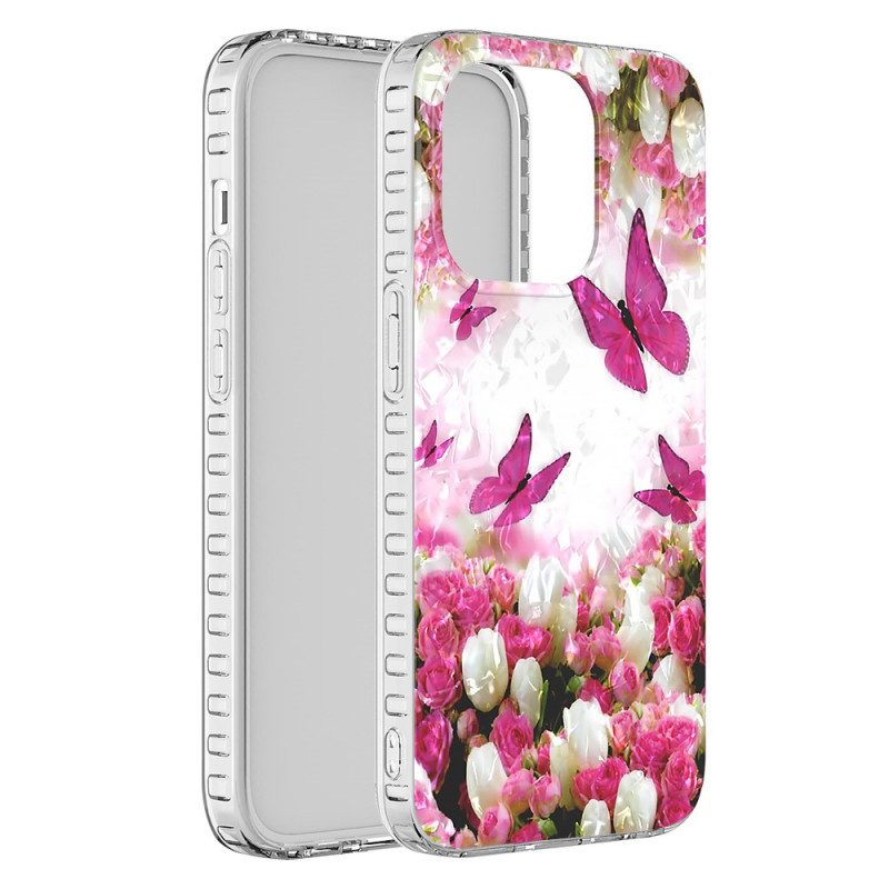 Cover iPhone 14 Pro Max Farfalle Alla Moda