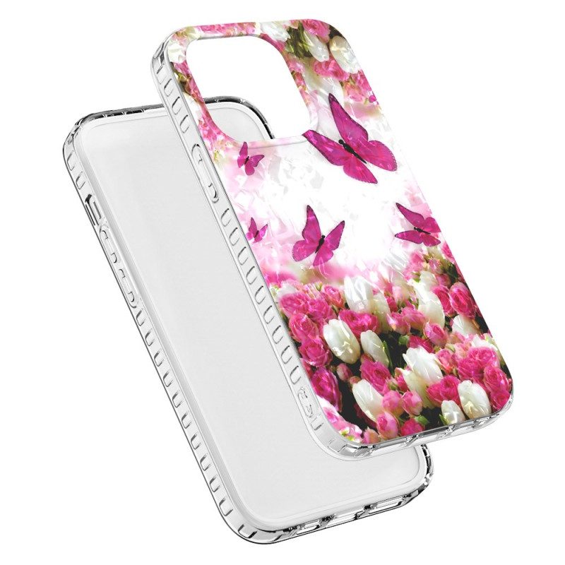 Cover iPhone 14 Pro Max Farfalle Alla Moda