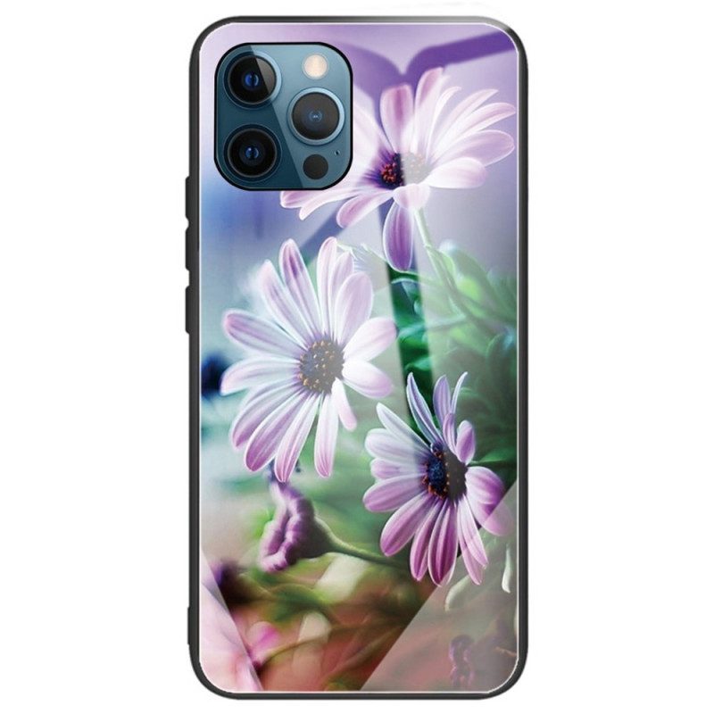 Cover iPhone 14 Pro Max Fiori In Vetro Temperato