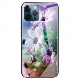 Cover iPhone 14 Pro Max Fiori In Vetro Temperato