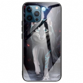 Cover iPhone 14 Pro Max Lupo In Vetro Temperato
