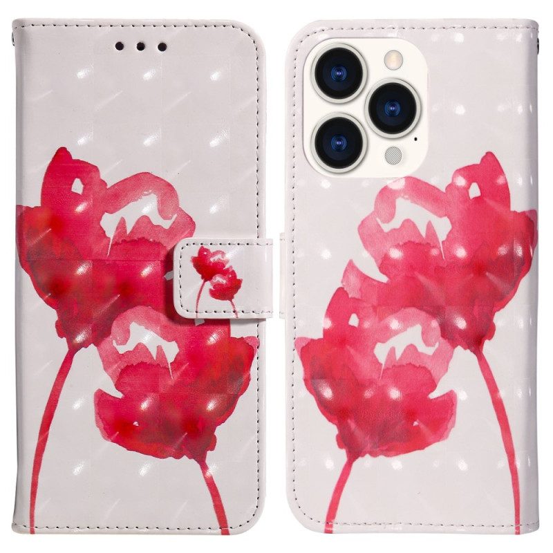 Cover iPhone 14 Pro Max Papavero Dell'acquerello