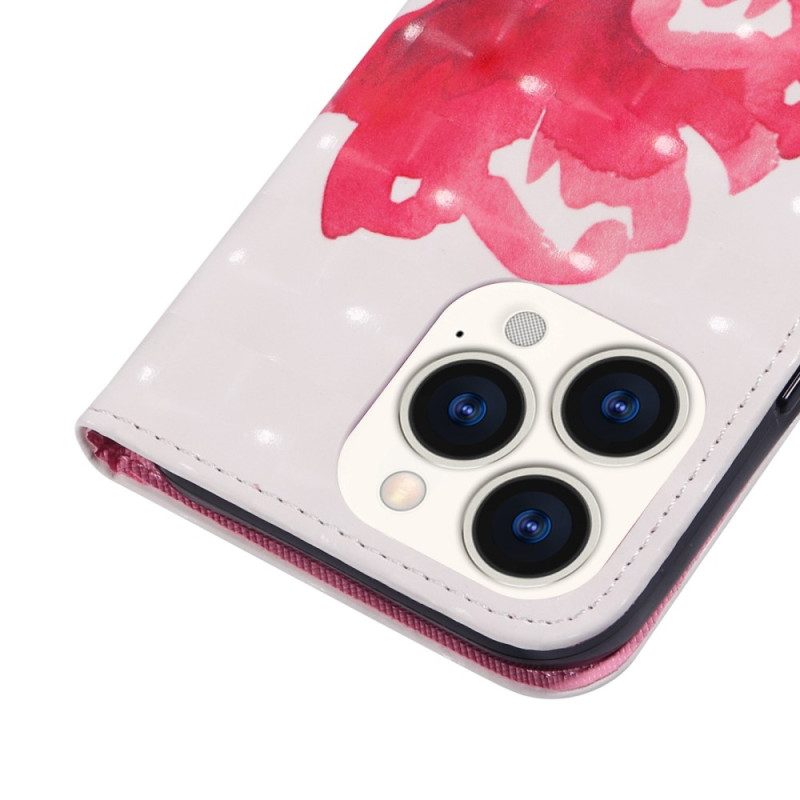 Cover iPhone 14 Pro Max Papavero Dell'acquerello