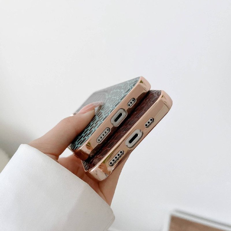 Cover iPhone 14 Pro Max Pelle Texture Coccodrillo