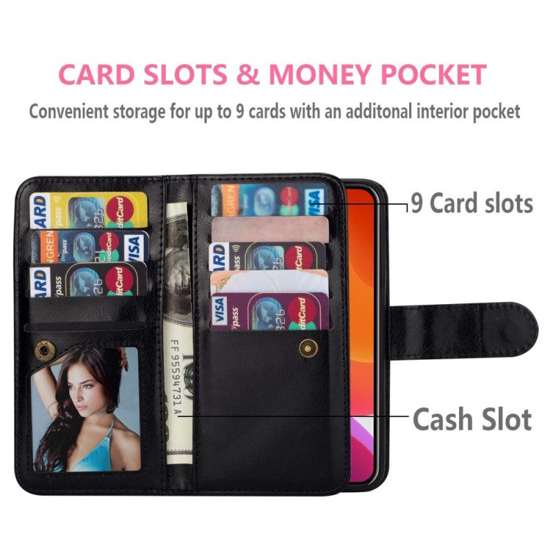 Cover iPhone 14 Pro Max Porta Carte 9 Staccabile