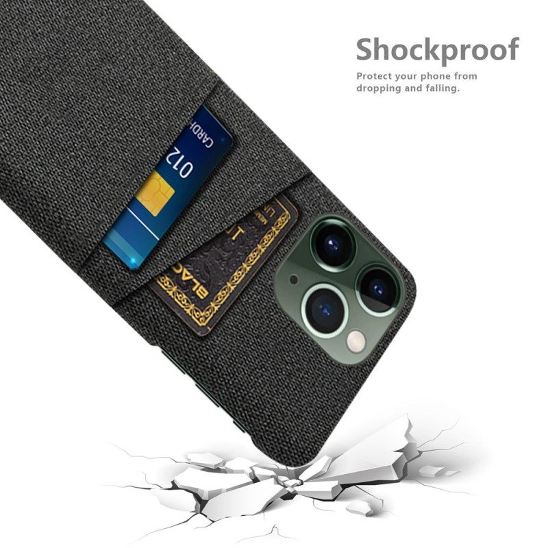 Cover iPhone 14 Pro Max Portacarte In Tessuto