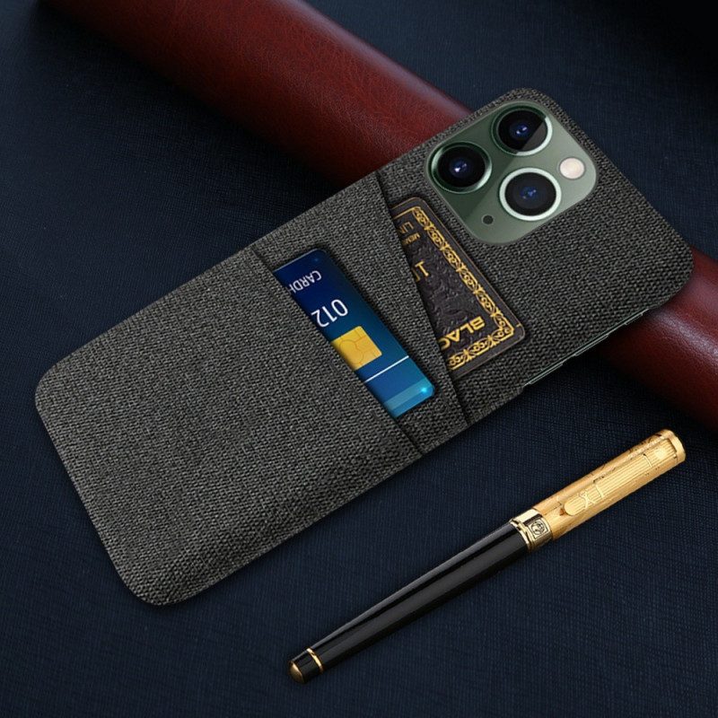 Cover iPhone 14 Pro Max Portacarte In Tessuto