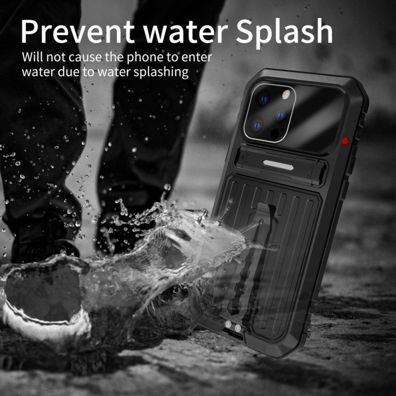 Cover iPhone 14 Pro Max Resistente All'acqua Con Supporto E Cinturini