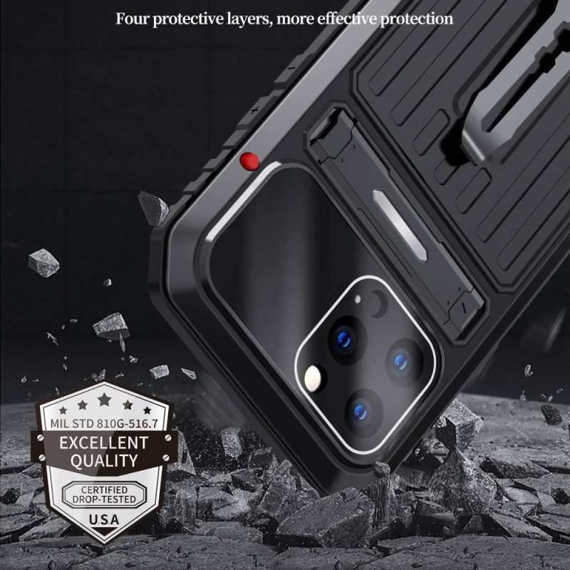 Cover iPhone 14 Pro Max Resistente All'acqua Con Supporto E Cinturini
