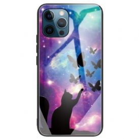 Cover iPhone 14 Pro Max Vetro Temperato Gatto Stella