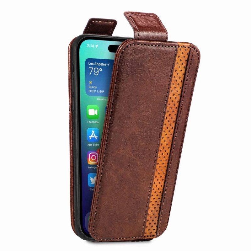 Custodia A Portafoglio iPhone 14 Pro Max Folio Cover Caseneo Ribalta Verticale